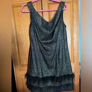 Black and silver Dress NWT Back zipper closure